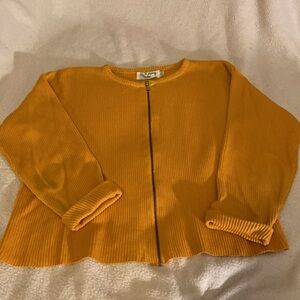 BLG & Company Yellow Zippered Sweater